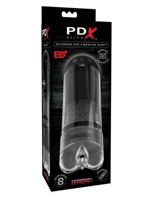 RD530 / Вакуумная вибропомпа прозрачная PDX ELITE Extender Pro Vibrating Pump