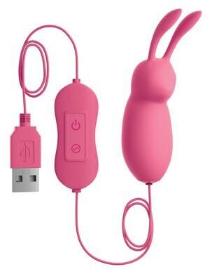 1790-00 PD / Вибропуля - кролик на USB питании OMG! Bullets #Cute USB Bullet, Pink