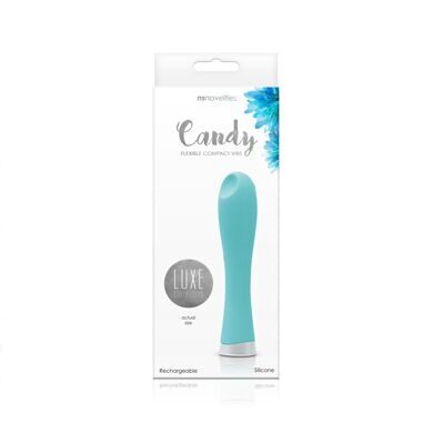 NSN-0205-17 / Вибромассажер с ямкой  Luxe Candy Turquoise