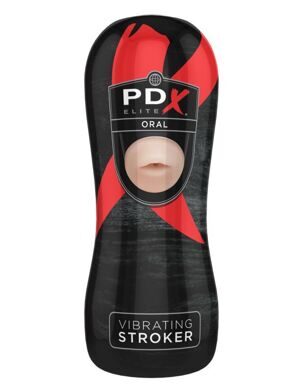 RD523 / Мастурбатор-ротик в тубе с вибрацией PDX ELITE Vibrating Oral Stroker