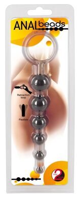 5349270000 / Анальная елочка с органичителем кольцом Anal Beads smoke by You2Toys