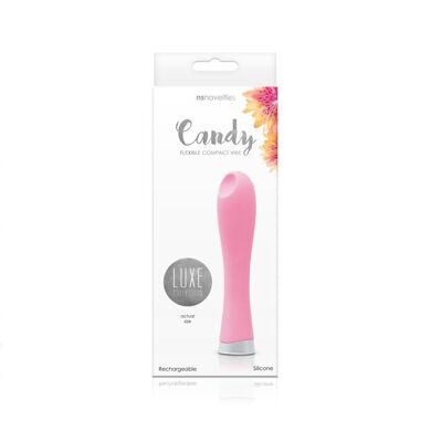 NSN-0205-14 / Вибромассажер с ямкой Luxe Candy Pink