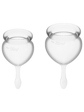 J1763-2 / Набор менструальных чаш, 2шт Feel Good Menstrual Cup Transparent