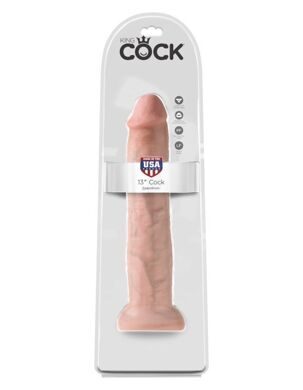 5539-21 PD / Фаллоимитатор-гигант на присоске телесный King Cock 13 Cock Flesh