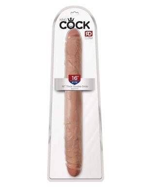5518-22 PD / Двухсторонний фаллоимитатор загорелый King Cock  16 Thick Double Dildo - Tan