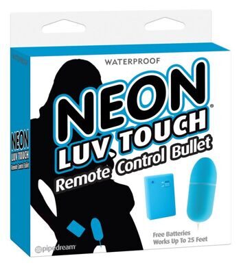 2674-14 PD / Неоновая вибропуля на пульте управления Neon Luv Touch Remote Control Bullet
