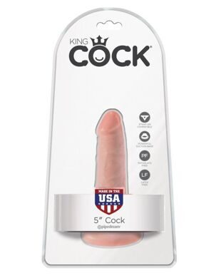 5530-21 PD / Фаллоимитатор на присоске телесный King Cock 5 Cock Flesh