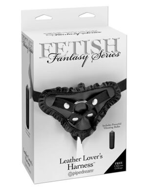 3472-23 PD / Страпон Harness с кружевами и вибропулей Fetish Fantasy Series Leather Lover's Harness