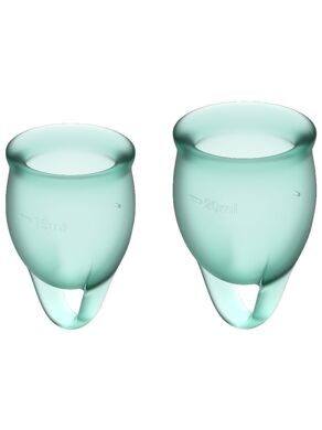 J1762-5 / Набор менструальных чаш, 2шт Feel confident Menstrual Cup Dark Green