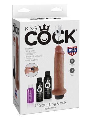 5607-22 PD / Фаллоимитатор с функцией семяизвержения загорелый King Cock 7 Squirting Cock Tan