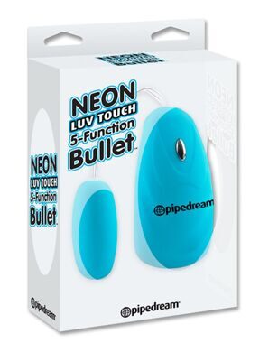 2638-14 PD / Вибропуля голубая на пульте управления 5 ф-ций Серия Neon Luv Touch