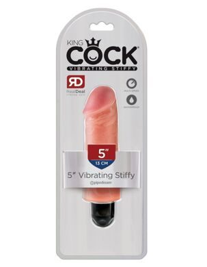 5520-21 PD / Вибромассажер реалистик King Cock 5 Vibrating Stiffy - Flesh