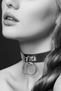 6060010010 ЭМ / Чокер с кольцом черный COLLIER FETISH NOIR