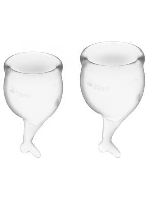 J1766-2 / Набор менструальных чаш 2 шт Feel Secure Menstrual Cup Transparent