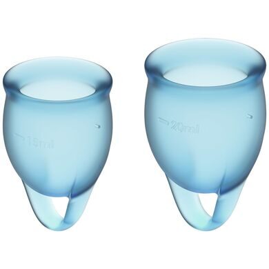 J1762-3 / Набор менструальных чаш, 2шт Feel confident Menstrual Cup Light Blue